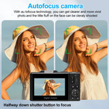 Digital Camera with Zoom Autofocus Black