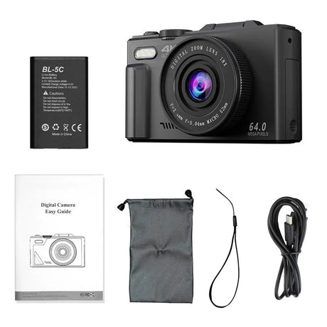 Digital Camera with Zoom Autofocus Black.