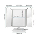 Trifold LED Makeup Mirror Beauty Lights