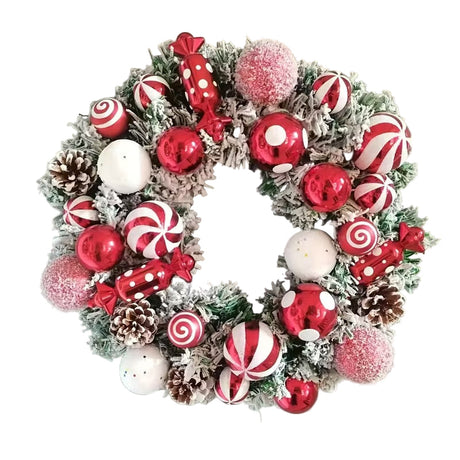 Classic Flocked Christmas Wreath Door & Wall Decor - Shoppers Spot Occasions > Christmas > Christmas Wreaths & Garlands - Alternate view 4