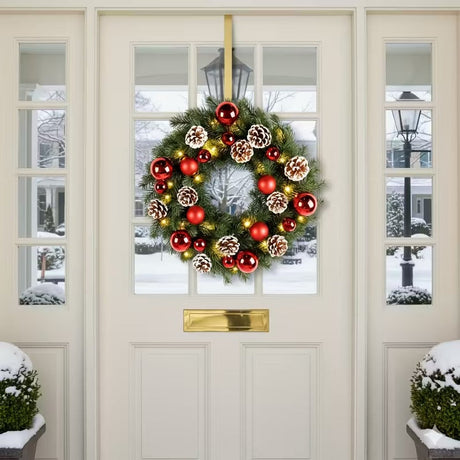 Pre-Lit Christmas Door Wreath LED Decor - Shoppers Spot Occasions > Christmas > Christmas Wreaths & Garlands - Alternate view 3