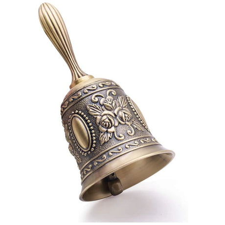 Trendbay Retro Bronze Metal Hand Bell Vintage Handheld.