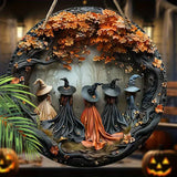 Trendbay Halloween Gothic Witch Wooden Hanging Sign