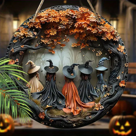 Trendbay Halloween Gothic Witch Wooden Hanging Sign
