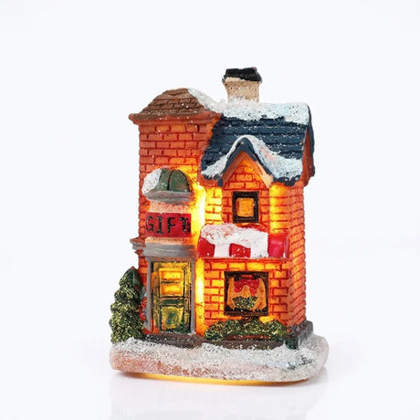 Trendbay LED Christmas House Night Light Mini Resin Holiday Village Decor.