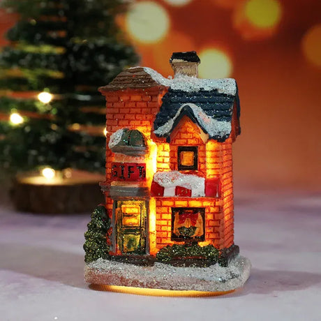 Trendbay LED Christmas House Night Light Mini Resin Holiday Village Decor.