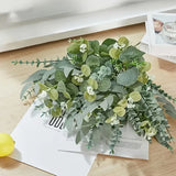 Trendbay 50pcs Mixed Willow & Silver Artificial Eucalyptus Stems & Leaves.