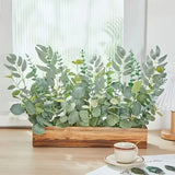 Trendbay 50pcs Mixed Willow & Silver Artificial Eucalyptus Stems & Leaves.