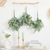 Trendbay 50pcs Mixed Willow & Silver Artificial Eucalyptus Stems & Leaves.