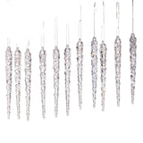 Acrylic Christmas Icicle Ornaments 13cm Hanging Decor.