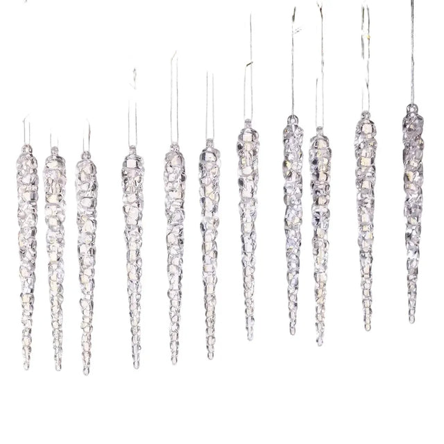 Acrylic Christmas Icicle Ornaments 13cm Hanging Decor.