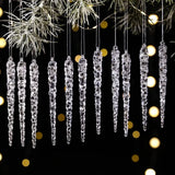 Acrylic Christmas Icicle Ornaments 13cm Hanging Decor.