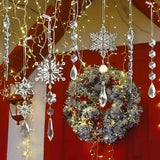 Trendbay 10Pcs Glitter Snowflake Christmas Ornaments Sparkling Hanging