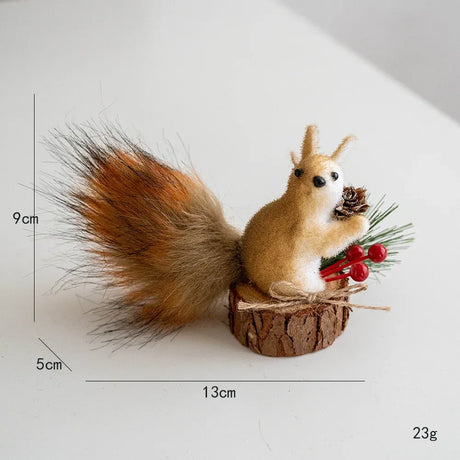 Trendbay Artificial Squirrel Christmas Tree Ornament Sitting.