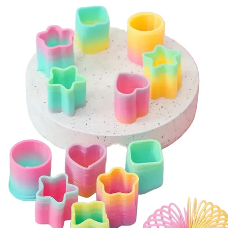 Trendbay Rainbow Magic Spring Mini Plastic Fidget Toys.