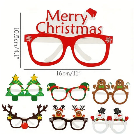 Trendbay Christmas Paper Glasses Photo Props.