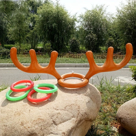 Trendbay Inflatable Antler Ring Toss Game 2-Set PVC Party Game.