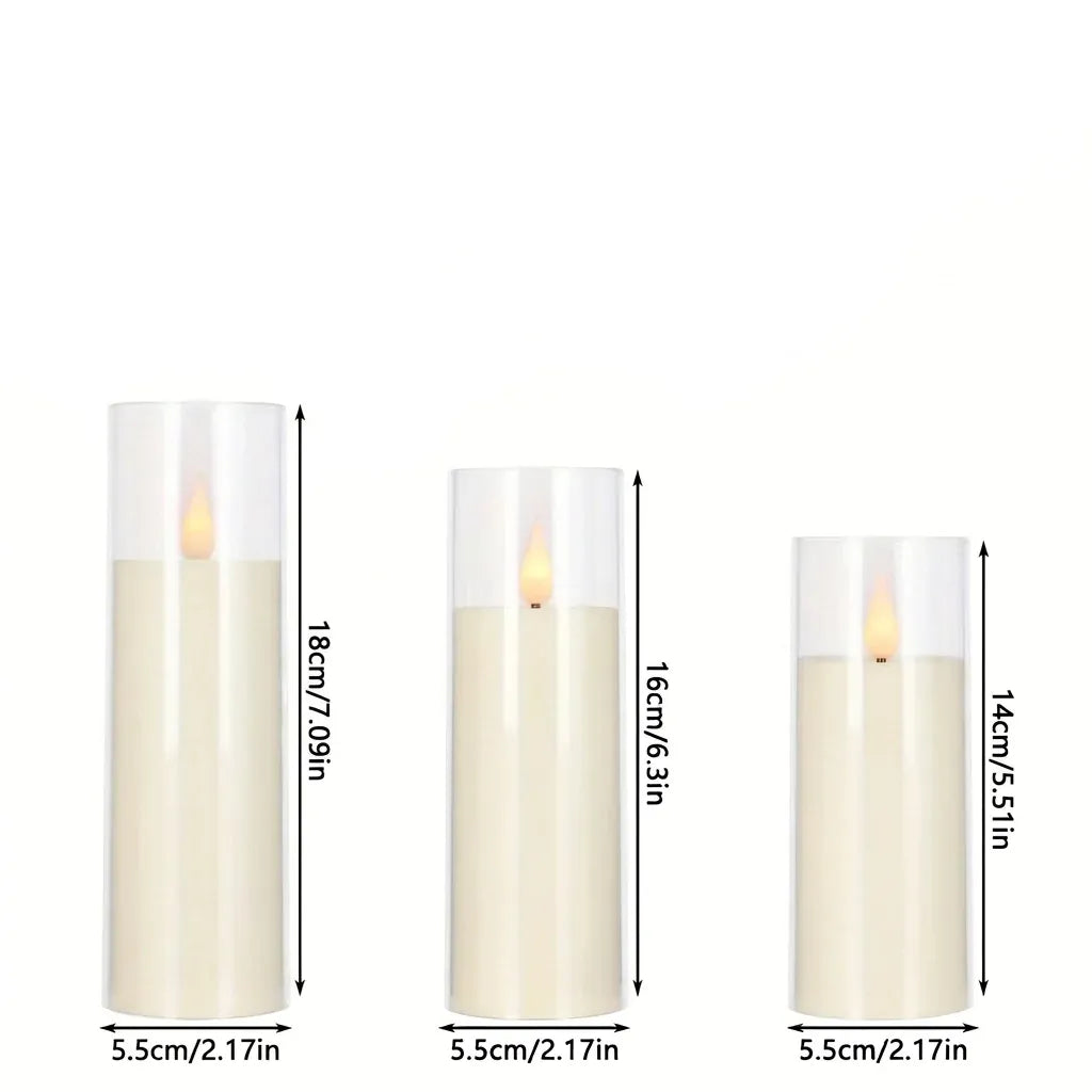 Flameless LED Candle Set Flickering Flame Effect 24pcs.