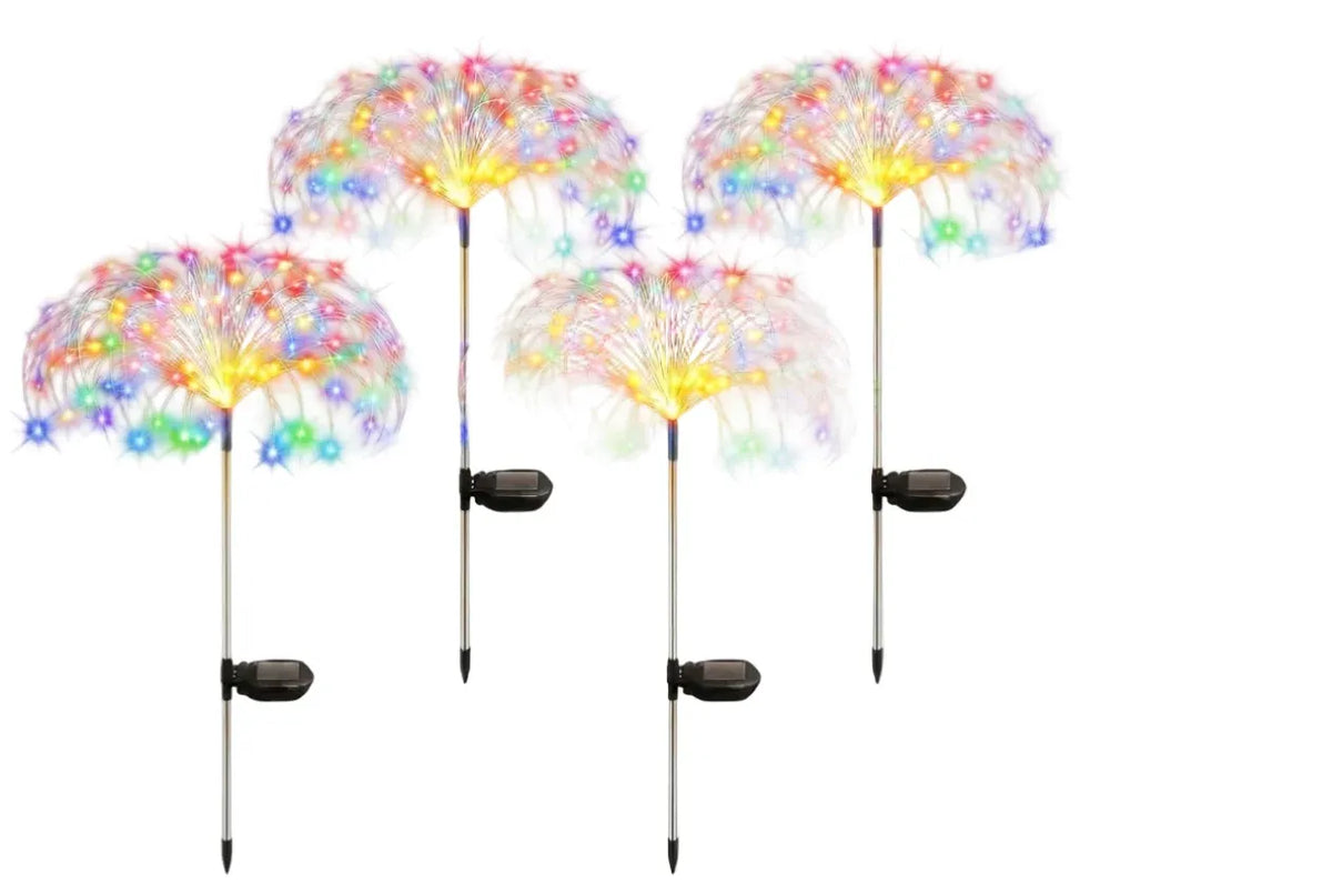 4Pack Solar Firework String Lights 360 Colorful LEDs.