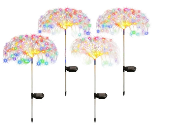 4Pack Solar Firework String Lights 360 Colorful LEDs.