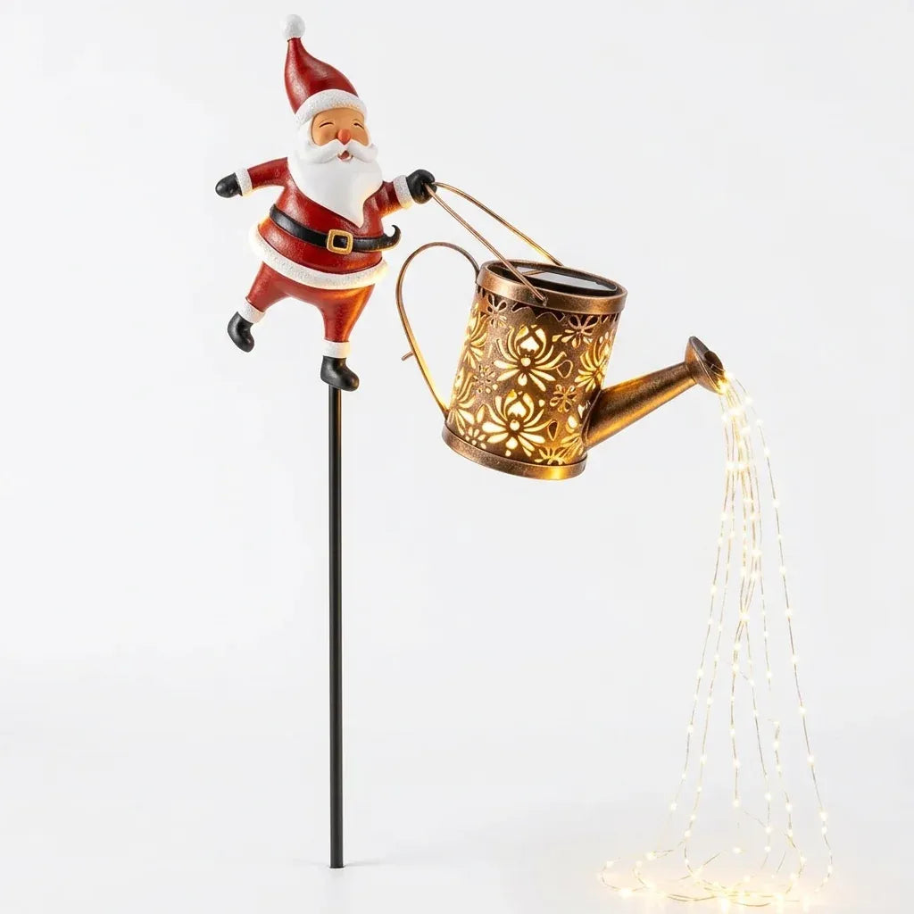 82CM Solar Santa Claus Kettle Light for Christmas.