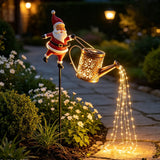82CM Solar Santa Claus Kettle Light for Christmas.