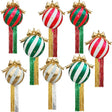 Inflatable Christmas Ornament Set Striped Hanging Decor.