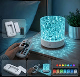 RGB Water Ripple Night Light with Remote Control.