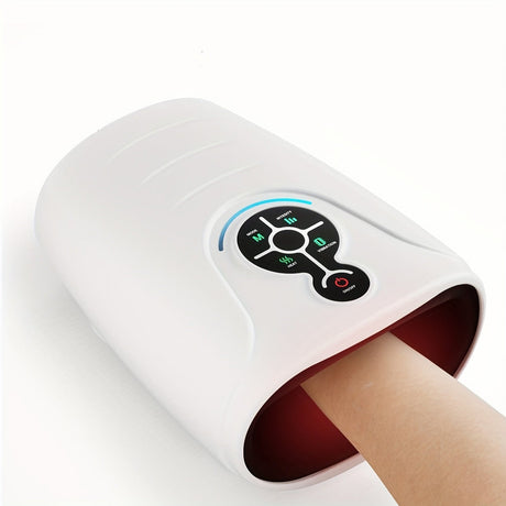 Cordless ergonomic hand massager, battery powered.