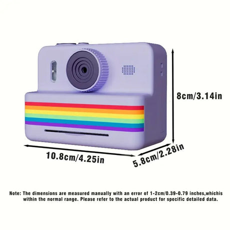 Portable photo printer camera, rechargeable.