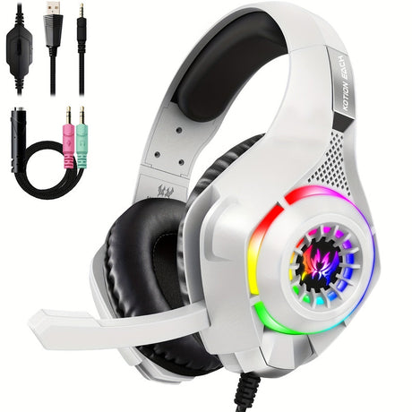 Gaming Headset with Mic & LED Lights.