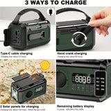 12000mAh Emergency Radio Solar Hand Crank Charger