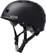 OutdoorMaster Skateboard Cycling Helmet - Two Removable Liners Ventilation Multi-Sport Scooter Roller Skate Inline Skating Rollerblading for  Adults-Black-Small
