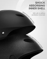 OutdoorMaster Kelvin Ski Helmet - with ASTM Certified Safety, 9 Options - for Men, Women & Youth-Black,Small