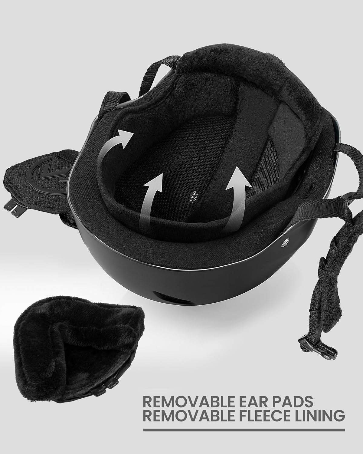 OutdoorMaster Kelvin Ski Helmet - with ASTM Certified Safety, 9 Options - for Men, Women & Youth-Black, X-Large