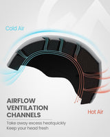 OutdoorMaster Kelvin Ski Helmet - with ASTM Certified Safety, 9 Options - for Men, Women & Youth-Grey,Medium