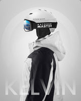 OutdoorMaster Kelvin Ski Helmet - with ASTM Certified Safety, 9 Options - for Men, Women & Youth-White,Medium
