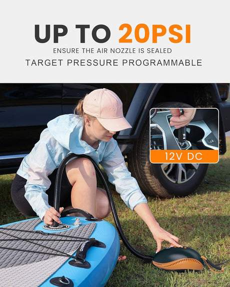 Electric SUP pump, lightweight.