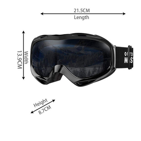 OutdoorMaster OTG Ski Goggles Over Glasses Ski/Snowboard Goggles for Men, Women & Youth 100% UV Protection-OM-5.