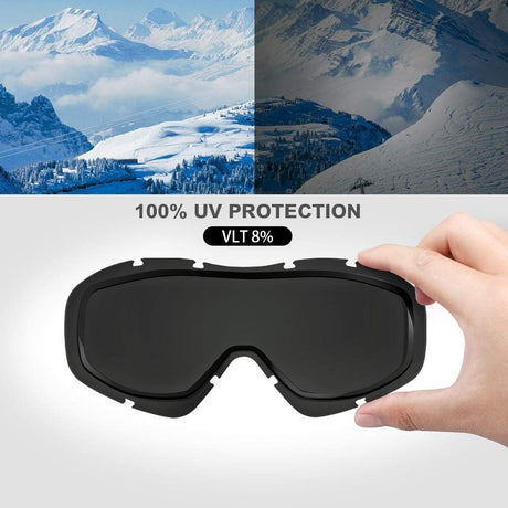 OutdoorMaster OTG Ski Goggles Over Glasses Ski/Snowboard Goggles for Men, Women & Youth 100% UV Protection-OM-5.