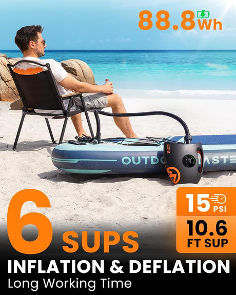 OutdoorMaster Shark inflatable air pump, 12V.