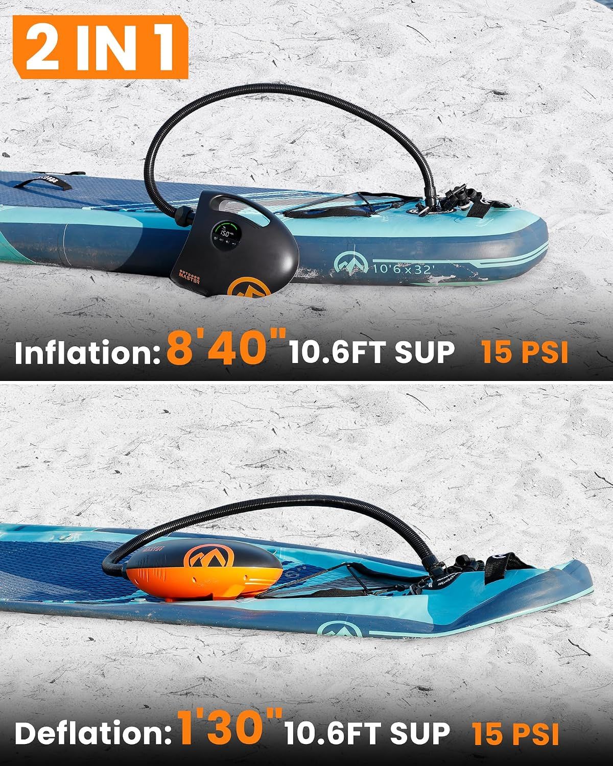 OutdoorMaster Shark inflatable air pump, 12V.