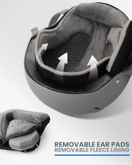 Adjustable snowboard helmet, breathable.