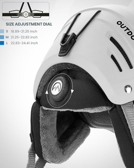 Adjustable snowboard helmet, breathable.