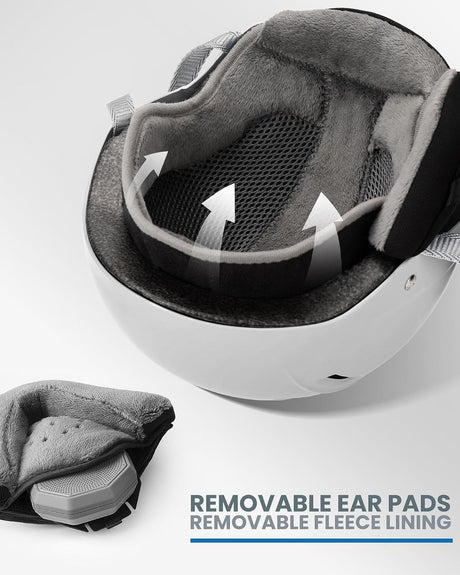 Adjustable snowboard helmet, breathable.