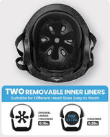 OutdoorMaster Youth & Kids Bike Helmet - Adjustable Multi-Sports Skateboard Helmet with Removable Liners for Balance Bike, Kids Scooter, One Wheel Hoverboard-Pink Flower-Large