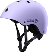 OutdoorMaster Youth & Kids Bike Helmet - Adjustable Multi-Sports Skateboard Helmet with Removable Liners for Balance Bike, Toddler Scooter, One Wheel Hoverboard-Taro purple-Medium