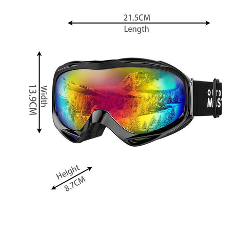 OutdoorMaster OTG Ski Goggles Over Glasses Ski/Snowboard Goggles for Men, Women & Youth 100% UV Protection-OM-5.