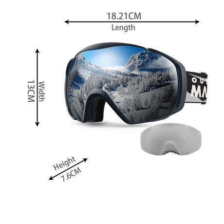 OutdoorMaster Ski Goggles with Cover Snowboard Snow Goggles OTG Anti-Fog -100% UV Protection-OM-18.