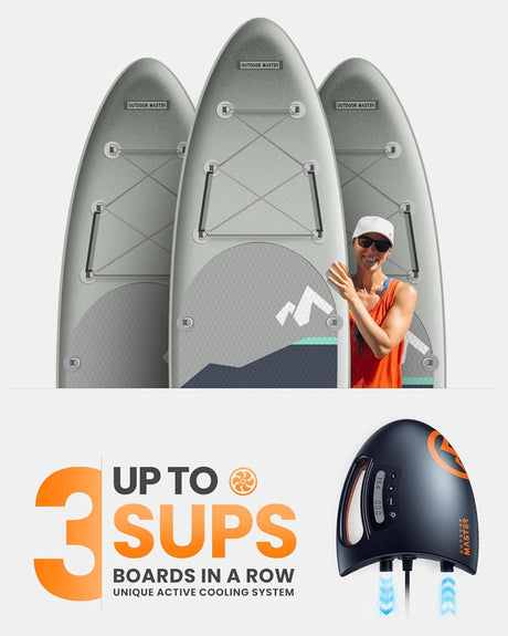 OutdoorMaster electric SUP pump, lightweight.